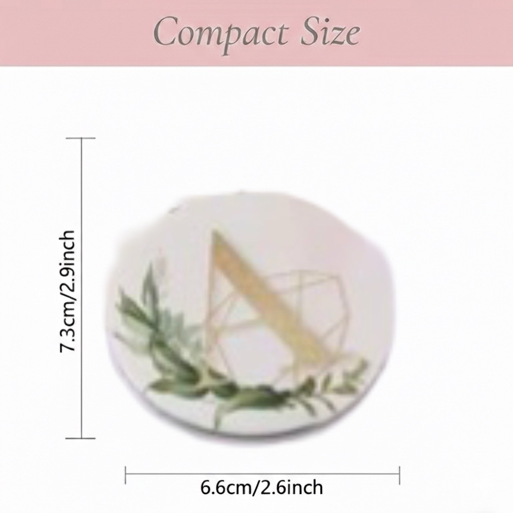 Letter “A” Monogram Floral Compact Mirror NIP - Picture 2 of 7